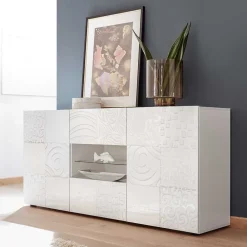 Wohnen Sideboards<Hochglänzend lackiertes Sideboard in Weiß - Vascaub
