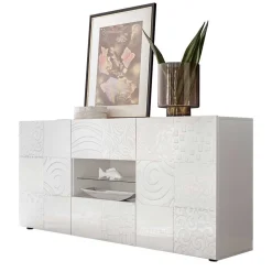 Wohnen Sideboards<Hochglänzend lackiertes Sideboard in Weiß - Vascaub