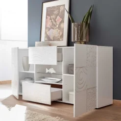Wohnen Sideboards<Hochglänzend lackiertes Sideboard in Weiß - Vascaub