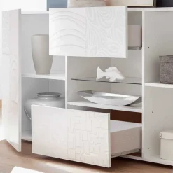 Wohnen Sideboards<Hochglänzend lackiertes Sideboard in Weiß - Vascaub