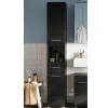 Wohnen Schränke<Hochglänzender Bad Hochschrank in Schwarz - Culina