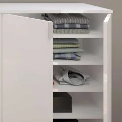 Wohnen Schränke<Hochglänzender Schuhschrank in Weiß - Ejulia