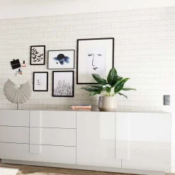 Wohnen Sideboards<Hochglänzendes Sideboard in Weiß - Kerym