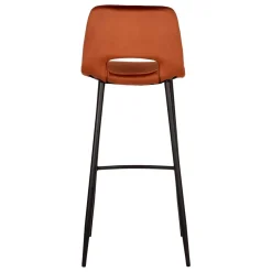Wohnen Hocker<Hochhocker in Rostfarben Braun Samt - Zykla (2er Set)