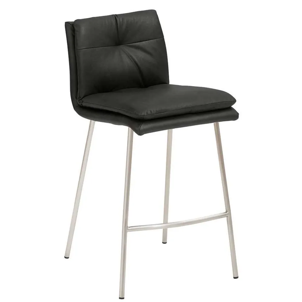 Wohnen Hocker<Hochhocker mit Rückenlehne in Dunkelgrau - Hobart