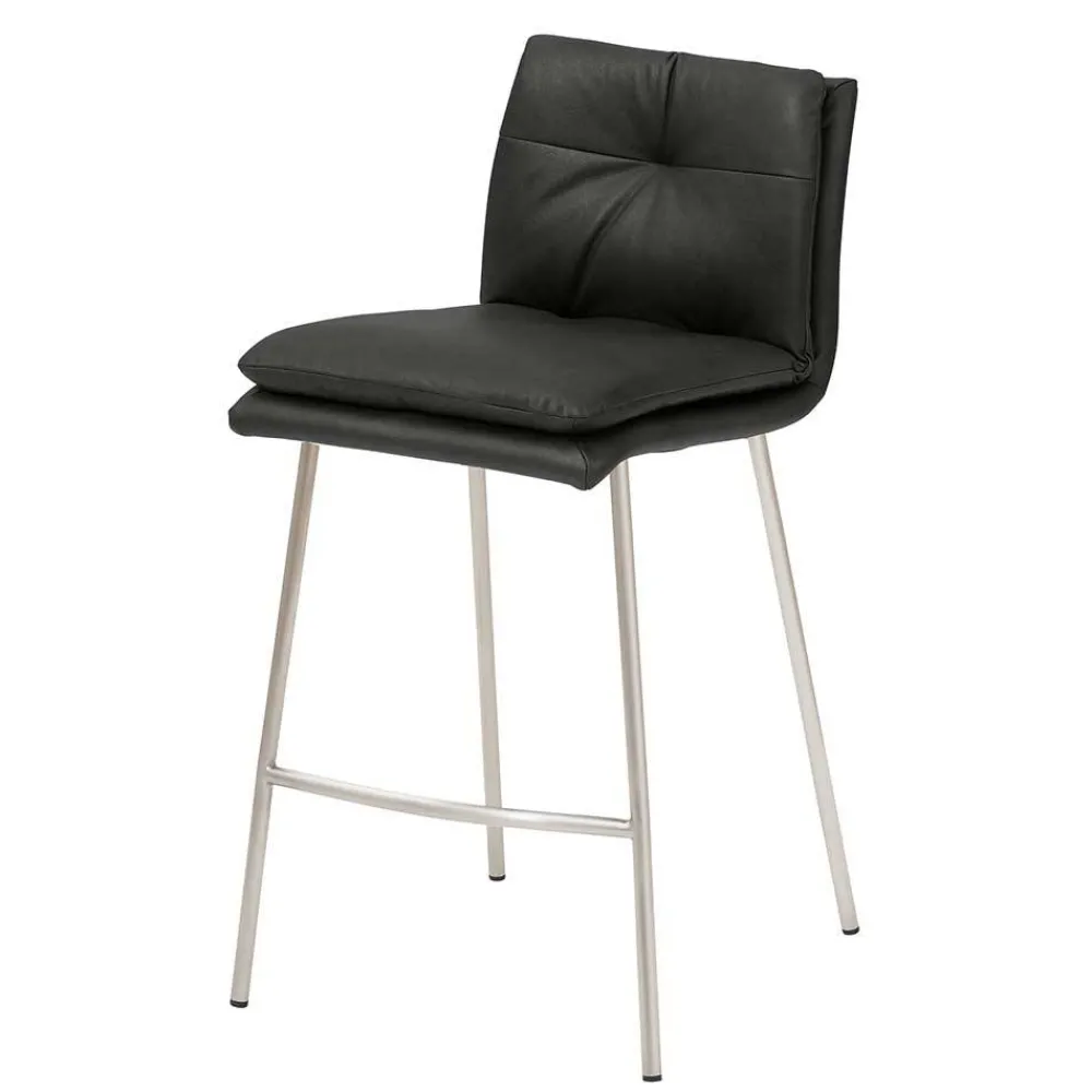 Wohnen Hocker<Hochhocker mit Rückenlehne in Dunkelgrau - Hobart