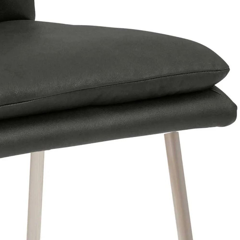 Wohnen Hocker<Hochhocker mit Rückenlehne in Dunkelgrau - Hobart