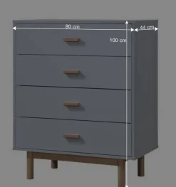 Wohnen Kommoden<Hochkommode - zweifarbiger Scandi Chic - Caldaro