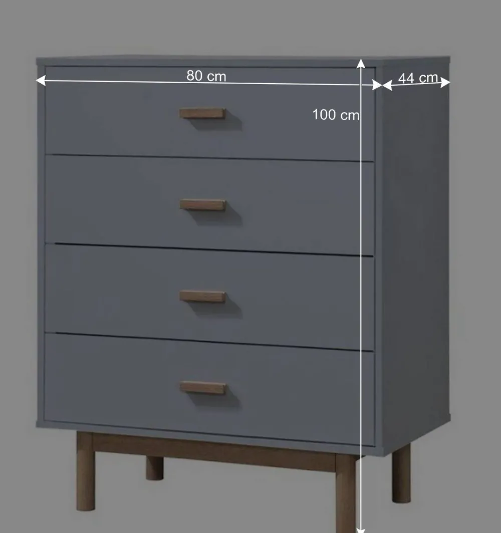 Wohnen Kommoden<Hochkommode - zweifarbiger Scandi Chic - Caldaro