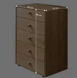 Wohnen Kommoden<Hochkommode aus Eiche Massivholz - Emdsiva II