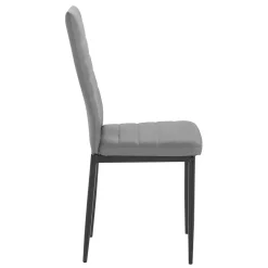 Wohnen Stühle<Hochlehner Essstuhl in Grau & Schwarz - Padru (4er Set)
