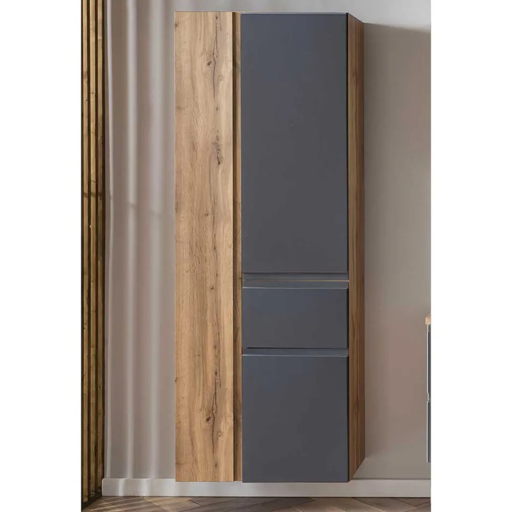Wohnen Schränke<Hochschrank mit drei Türen mit Schublade - Jambi