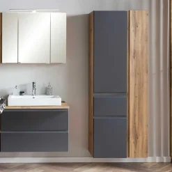 Wohnen Schränke<Hochschrank mit drei Türen mit Schublade - Jambi