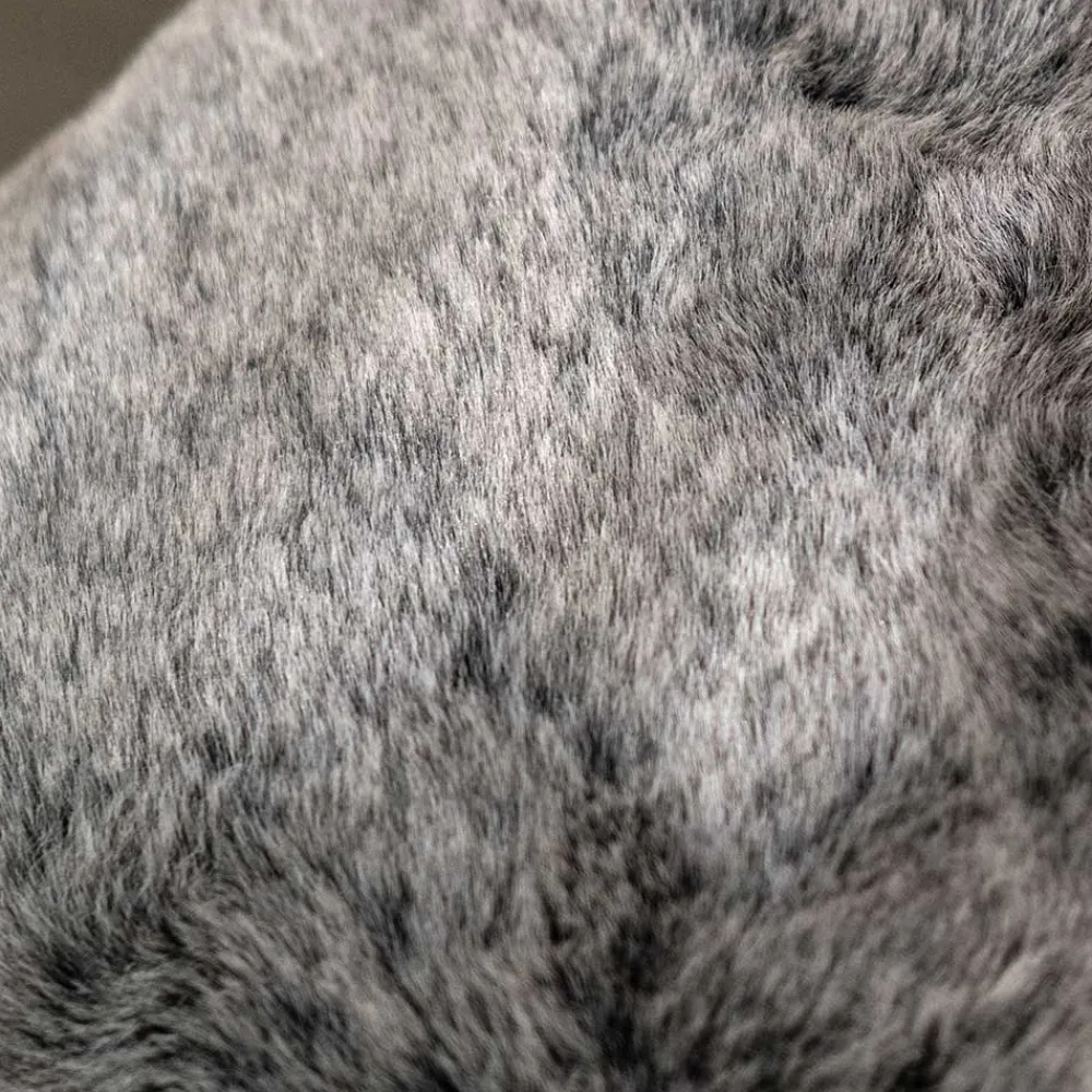 Wohnen Stühle<Hochwertiger Design Stuhl aus Kunstfell in Grau - Zarodrana