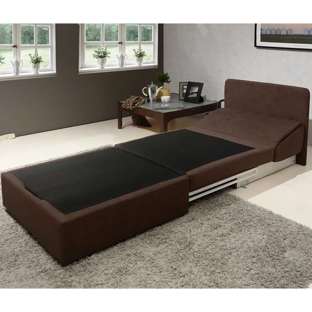 Wohnen Sofas<Hochwertiger Schlafsessel in Dunkelbraun - Camuna