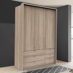 Wohnen Kleiderschränke<Hochwertiger Schlafzimmerschrank foliert Holzoptik - Zayun