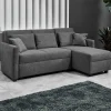 Wohnen Sofas<Hochwertiges Ecksofa mit Schlaffunktion in Anthrazit - Renero