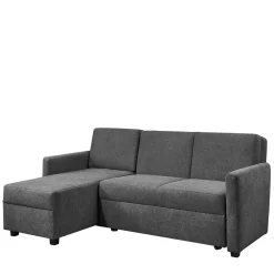 Wohnen Sofas<Hochwertiges Ecksofa mit Schlaffunktion in Anthrazit - Renero