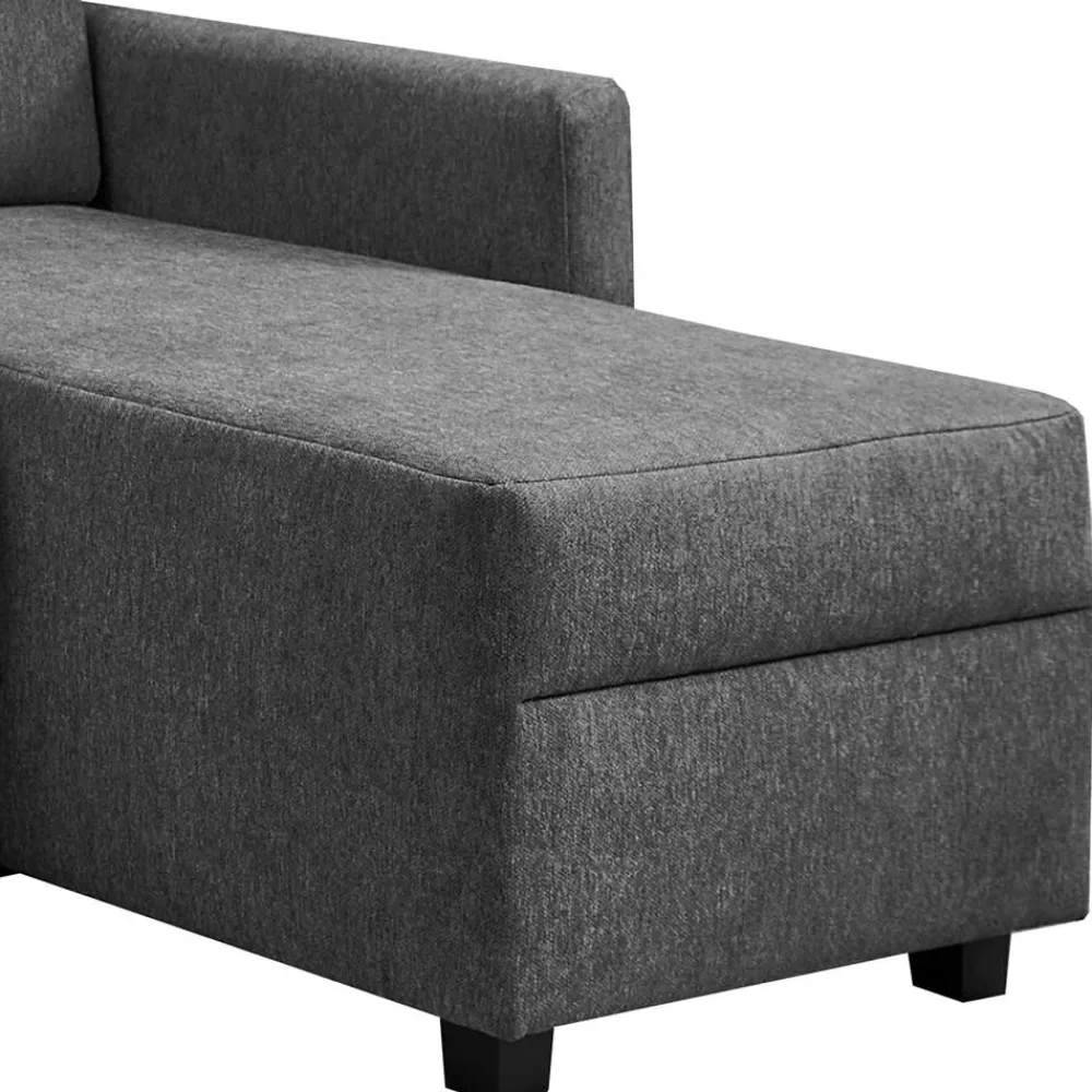 Wohnen Sofas<Hochwertiges Ecksofa mit Schlaffunktion in Anthrazit - Renero