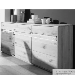 Wohnen Sideboards<Hochwertiges Wildeiche Sideboard 184x86x44 cm - Acmida