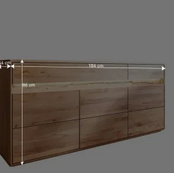 Wohnen Sideboards<Hochwertiges Wildeiche Sideboard 184x86x44 cm - Acmida