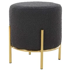 Wohnen Hocker<Hocker in Anthrazit Boucle Bezug - Perceval