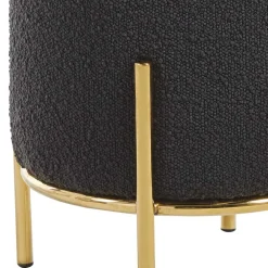 Wohnen Hocker<Hocker in Anthrazit Boucle Bezug - Perceval