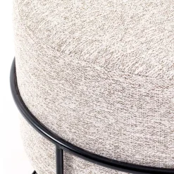 Wohnen Hocker<Hocker in Beige meliert Stoff - Zimbu
