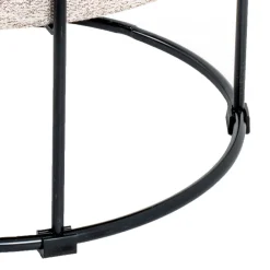 Wohnen Hocker<Hocker in Beige meliert Stoff - Zimbu
