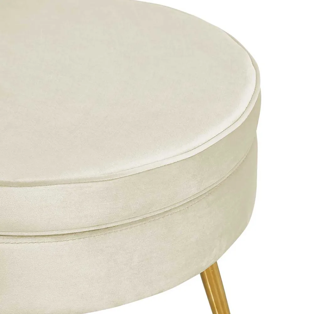 Wohnen Hocker<Hocker in Beige Samtbezug - Mamba