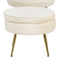 Wohnen Hocker<Hocker in Beige Samtbezug - Mamba