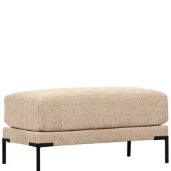 Wohnen Hocker<Hocker in Beigegrau mit Schwarz - Paola