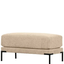 Wohnen Hocker<Hocker in Beigegrau mit Schwarz - Paola