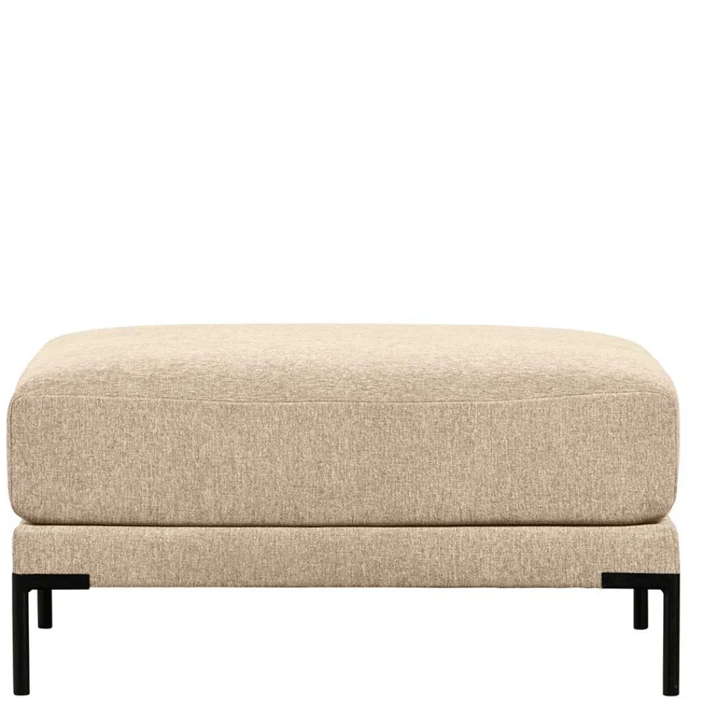 Wohnen Hocker<Hocker in Beigegrau mit Schwarz - Paola