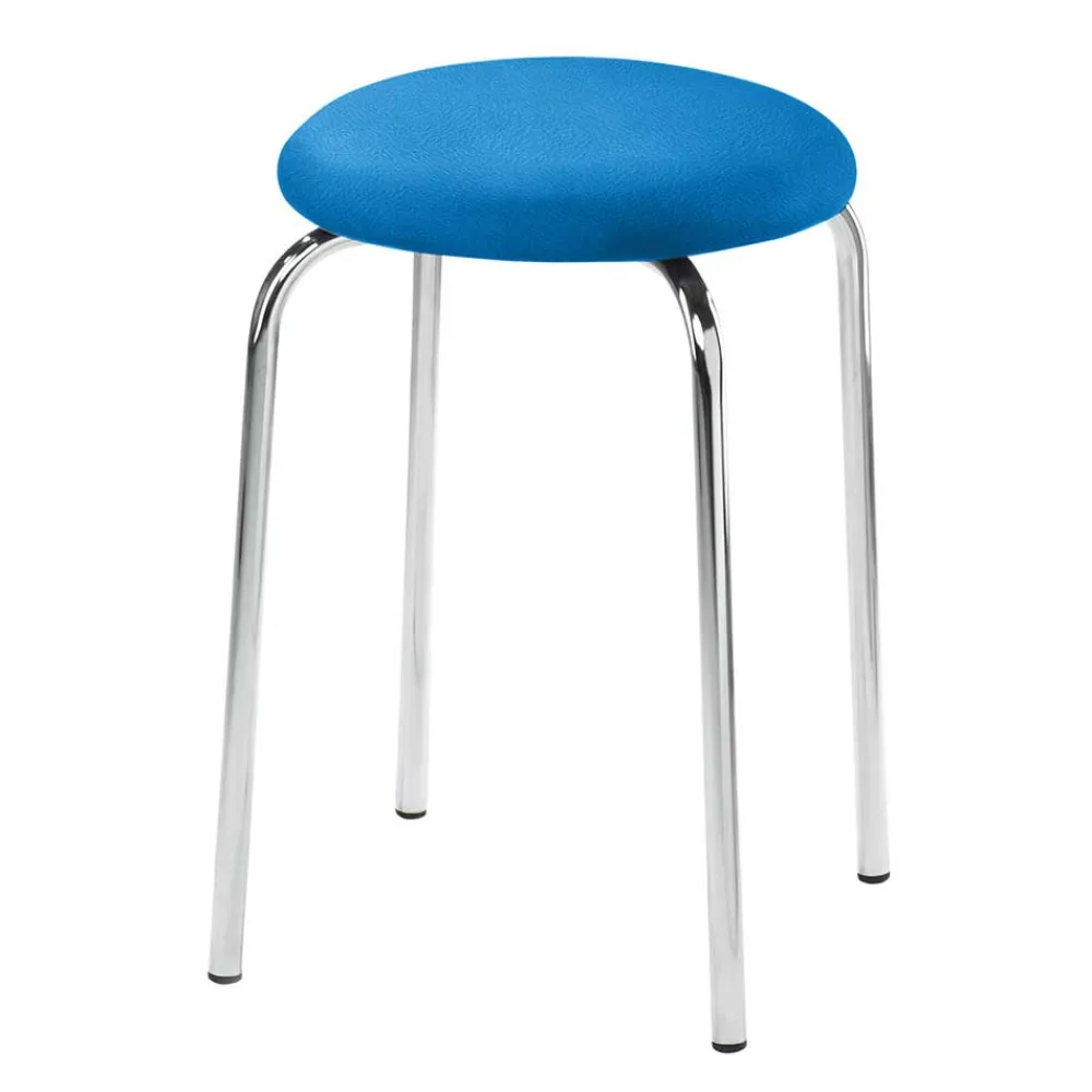 Wohnen Hocker<Hocker in Blau & Chrom - Ancloa