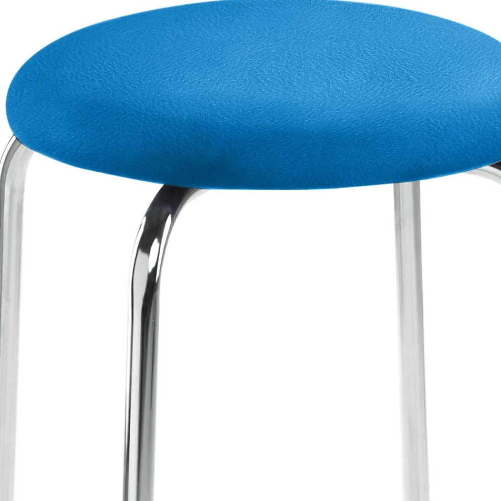 Wohnen Hocker<Hocker in Blau & Chrom - Ancloa