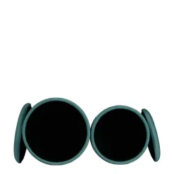 Wohnen Hocker<Hocker in Blau Petrol mit Silber - Beanca (zweiteilig)