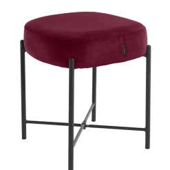 Wohnen Hocker<Hocker in Bordeaux Rot Samt - Car