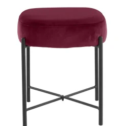 Wohnen Hocker<Hocker in Bordeaux Rot Samt - Car