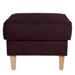 Wohnen Hocker<Hocker in Bordeaux Rot und Buche - Sanjuas
