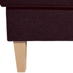 Wohnen Hocker<Hocker in Bordeaux Rot und Buche - Sanjuas