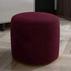 Wohnen Hocker<Hocker in Bordeauxrot Samtbezug matt - Canopuss