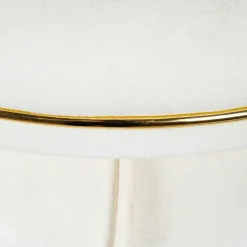 Wohnen Hocker<Hocker in Cremeweiß mit Gold - Mangali