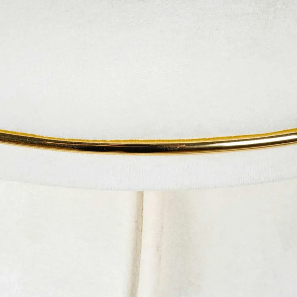 Wohnen Hocker<Hocker in Cremeweiß mit Gold - Mangali