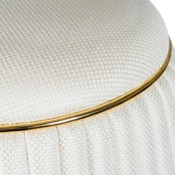 Wohnen Hocker<Hocker in Cremeweiß mit Gold - Josue