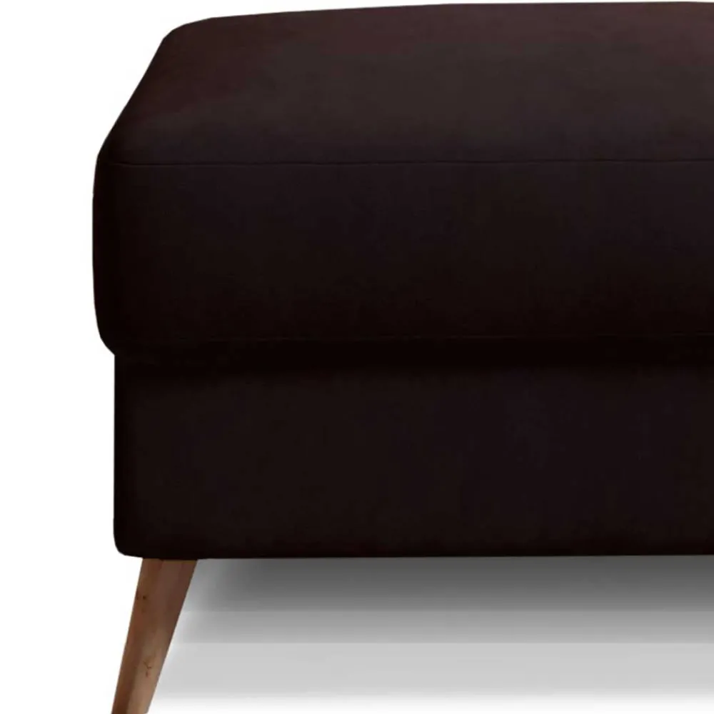 Wohnen Hocker<Hocker in Dunkelbraun und Holz Natur - Smento