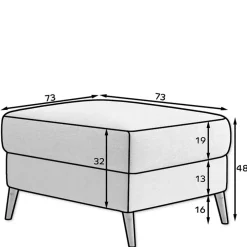 Wohnen Hocker<Hocker in Dunkelbraun und Holz Natur - Smento