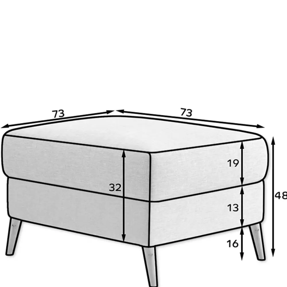 Wohnen Hocker<Hocker in Dunkelbraun und Holz Natur - Smento