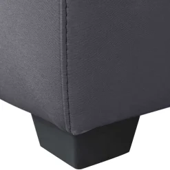 Wohnen Hocker<Hocker in Dunkelgrau Kunstleder - Loudes