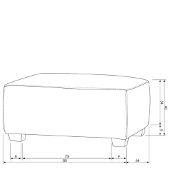 Wohnen Hocker<Hocker in Dunkelgrau Kunstleder - Loudes